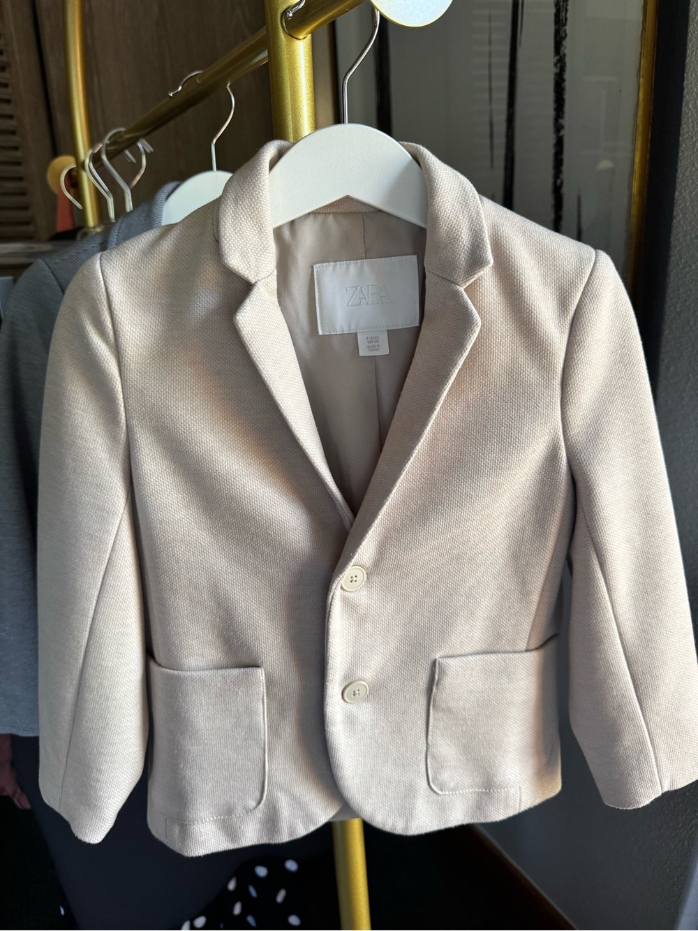 Zara boys Light Beige Blazer Jacket